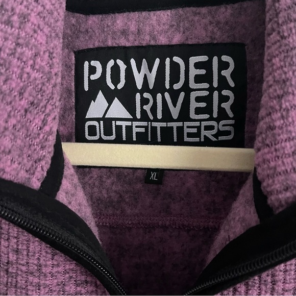 Panhandle Powder River Outfitters Pullover Jacket size XL purple black zip - Picture 5 of 10